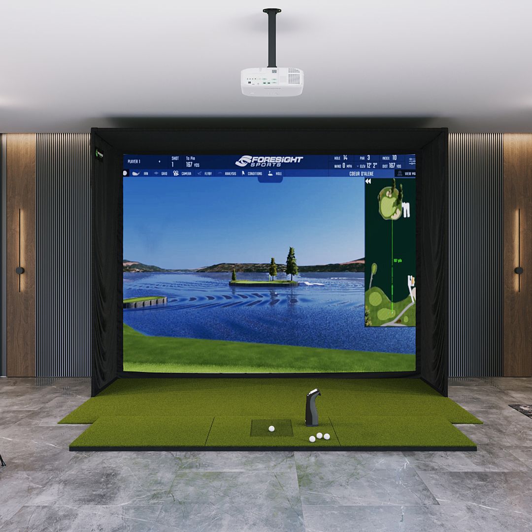 Foresight Sports GC3S - GC3 SIG12 Golf Simulator Package - SIGPRO 4' x 7' - GC3 - Ball & Club + Full Suite Software