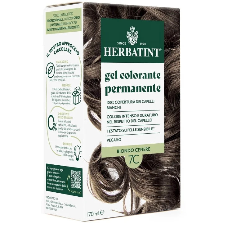 Permanent fargegel 7C askeblond Herbatint 170 ml