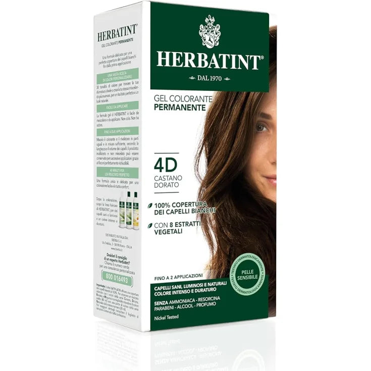 Permanent fargegel 4D gyllenbrun Herbatint 170 ml