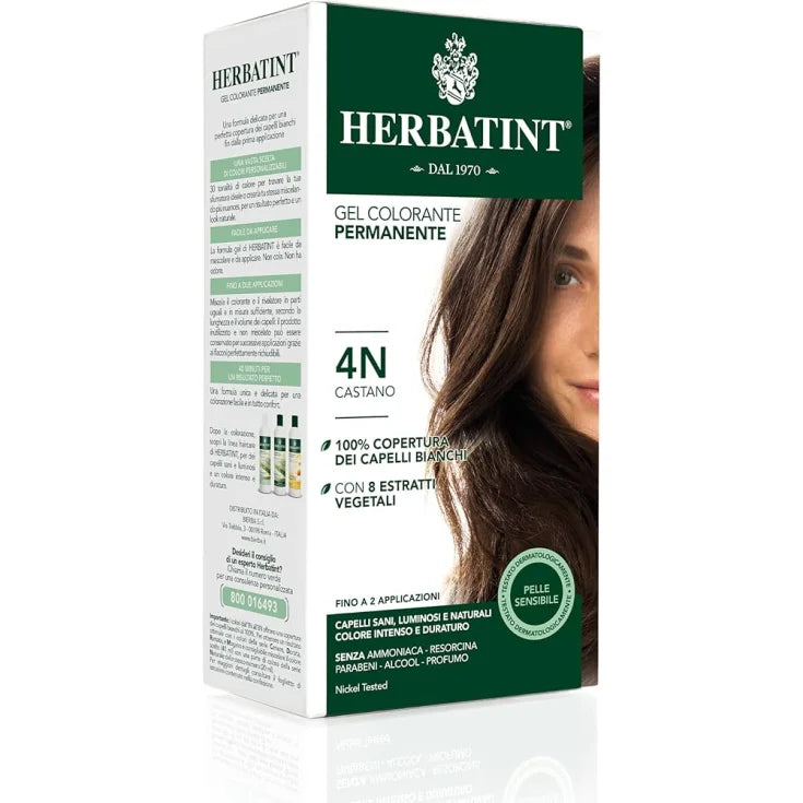 Permanent fargegel 4N brun Herbatint 170 ml
