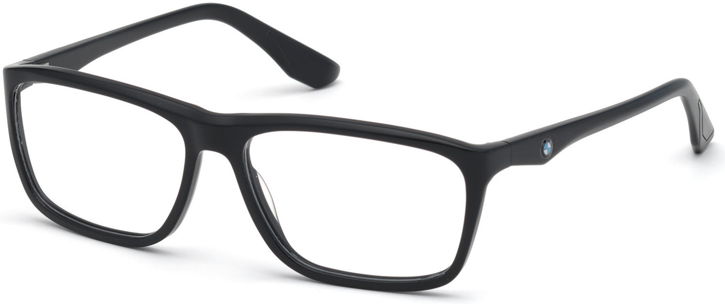 BMW Eyewear BW5004 Full Frame Mens Eyeglasses, 002 - Matte Black - Matte Black