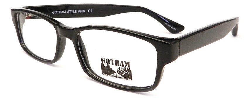 Smilen Eyewear Gotham Premium GothamStyle 206 Eyeglasses, Black