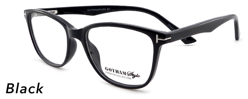 Smilen Eyewear Gotham Flex GothamStyle Flex 87 Eyeglasses, Black