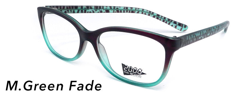 Smilen Eyewear 2000 & Beyond 2000 &amp; Beyond Matte 3070* Eyeglasses, Matte Green Fade