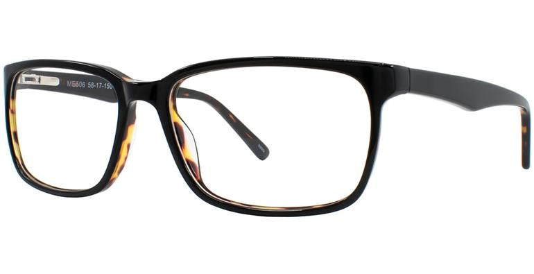 Match Eyewear 506 Full Frame Mens Eyeglasses, Black-Tort