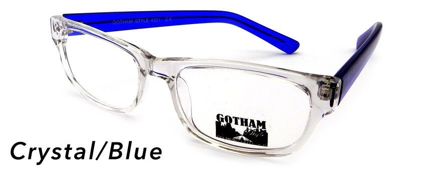 Smilen Eyewear Gotham Premium GothamStyle 221* Eyeglasses, Crystal-Blue