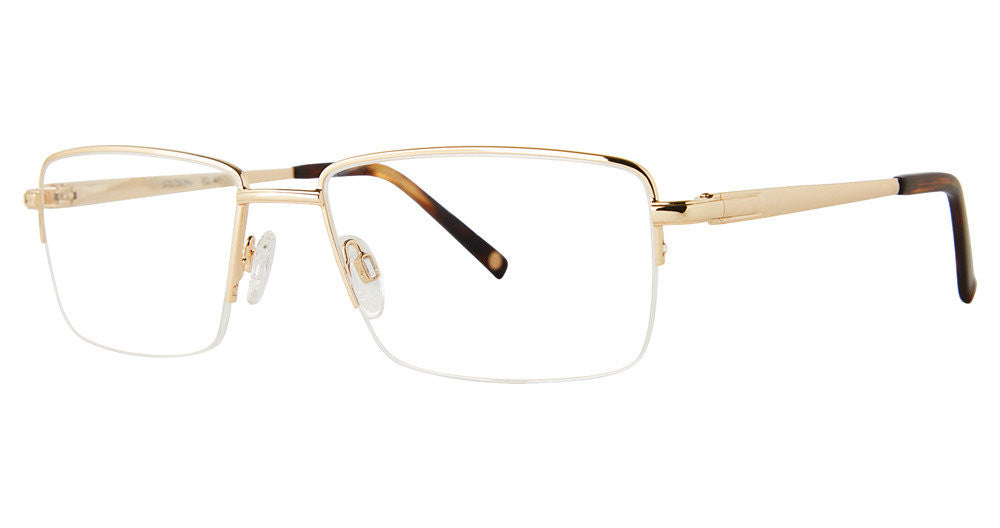 Stetson Eyewear Stetson XL 47 Semi Rimless Mens Eyeglasses, 057 Gold