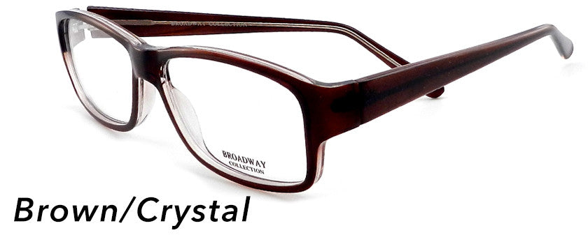 Smilen Eyewear Broadway Broadway Buddy Eyeglasses, Brown-Crystal