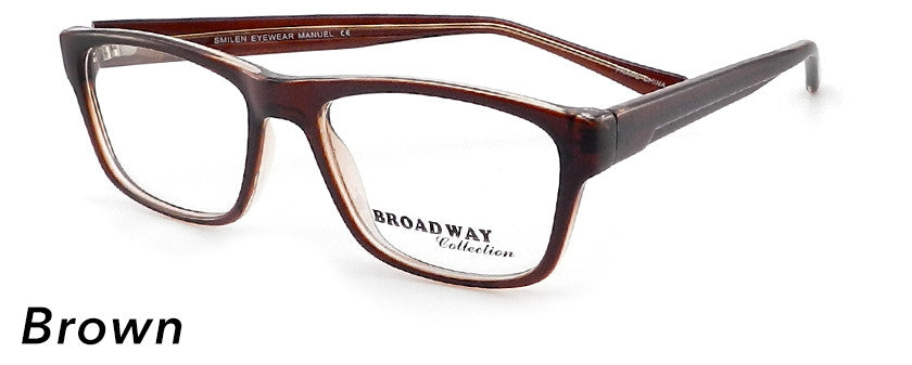 Smilen Eyewear Broadway Broadway Manuel Eyeglasses, Brown