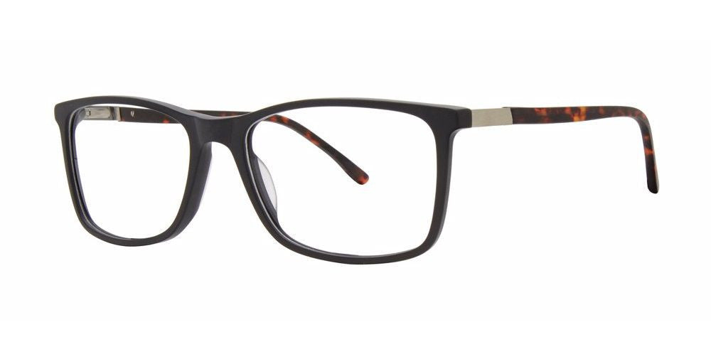 Big Mens Eyewear Club BIG QUOTA Mens Eyeglasses, Black Matte-Tortoise