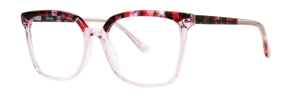 Kensie Eyewear Extra Full Frame Ladies Eyeglasses, Pink-Pink Tortoise