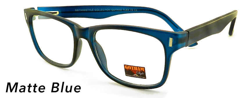 Smilen Eyewear Gotham Flex GothamStyle Flex Matte 73 Eyeglasses, Matte Blue