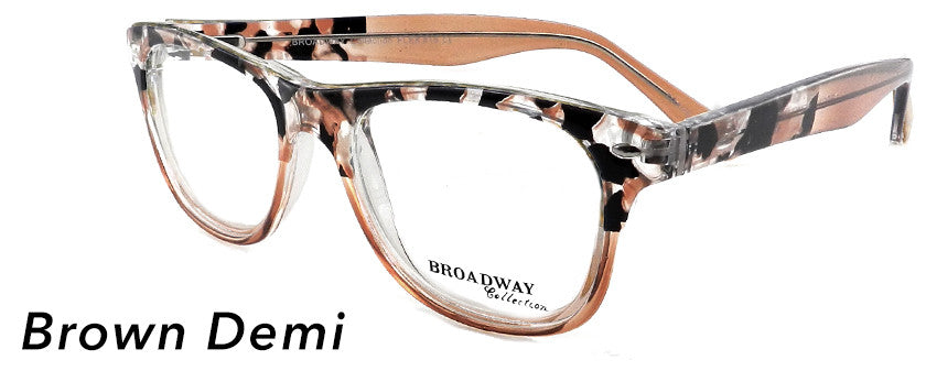 Smilen Eyewear Broadway Broadway Flex 18 Eyeglasses, Brown Demi