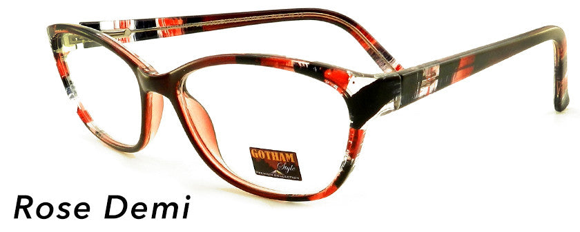 Smilen Eyewear Gotham Flex GothamStyle Flex 78 Eyeglasses, Rose Demi