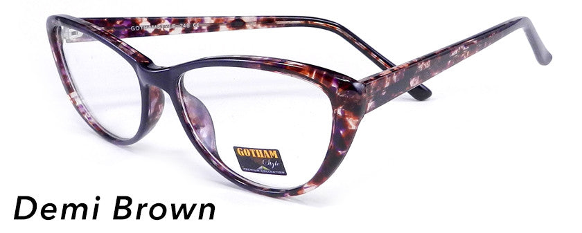 Smilen Eyewear Gotham Premium GothamStyle 248 Eyeglasses, Demi Brown