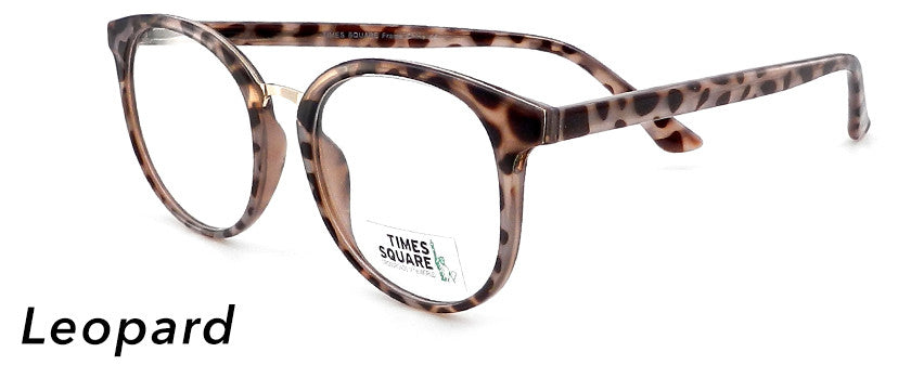Smilen Eyewear Times Square Times Square Emma Eyeglasses, Leopard