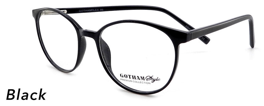 Smilen Eyewear Gotham Flex GothamStyle Flex 86 Eyeglasses, Black