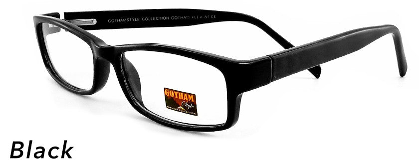 Smilen Eyewear Gotham Flex GothamStyle Flex 81 Eyeglasses, Black