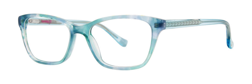 Kensie Eyewear Rebellious Full Frame Ladies Eyeglasses, Mint Crystal