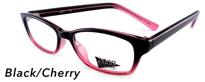 Smilen Eyewear 2000 & Beyond 2000 &amp; Beyond 3042 Eyeglasses, Black-Cherry