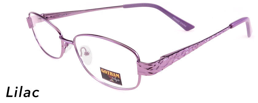 Smilen Eyewear Gotham Steel GothamStyle Stainless 17 Eyeglasses, Lilac