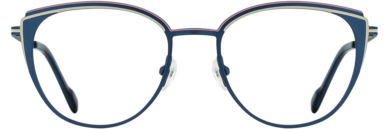 Scott Harris 746 Ladies Eyeglasses, 1 - Denim - Ivory - Bubblegum
