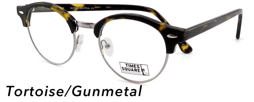 Smilen Eyewear Times Square Times Square Grand Central Eyeglasses, Tortoise-Gunmetal
