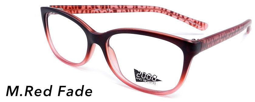 Smilen Eyewear 2000 & Beyond 2000 &amp; Beyond Matte 3070* Eyeglasses, Matte Red Fade