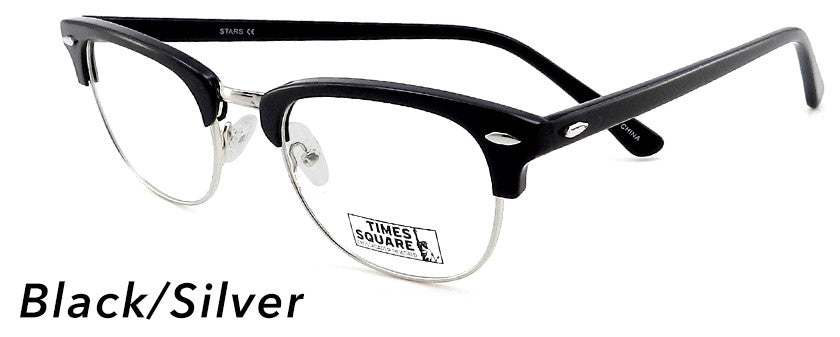 Smilen Eyewear Times Square Times Square Stars Eyeglasses, Black-Silver