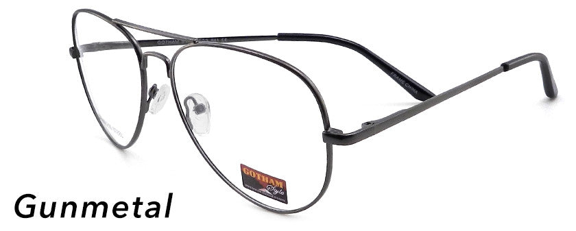 Smilen Eyewear Gotham Steel GothamStyle Stainless 41 Eyeglasses, Gunmetal