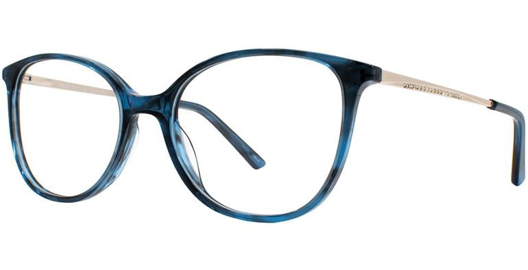 Match Eyewear 509 Full Frame Ladies Eyeglasses, Blue-Gold