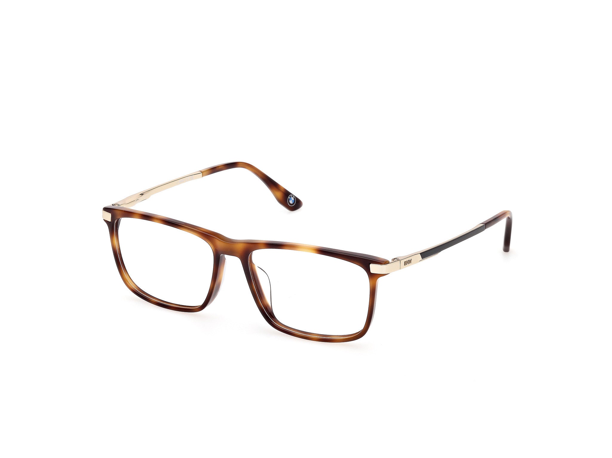 BMW Eyewear BW5086-H Mens Eyeglasses, 052 - Havana-Havana - Shiny Pale Gold
