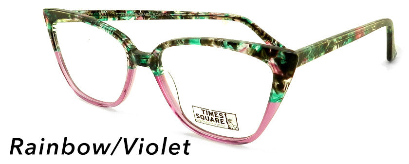 Smilen Eyewear Times Square Times Square Roxy Eyeglasses, Rainbow-Violet