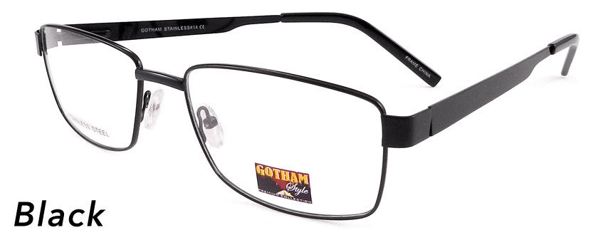 Smilen Eyewear Gotham Steel GothamStyle Stainless 14 Eyeglasses, Brown