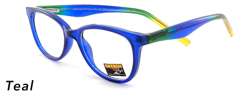 Smilen Eyewear Gotham Flex GothamStyle Flex 46 Eyeglasses, Teal
