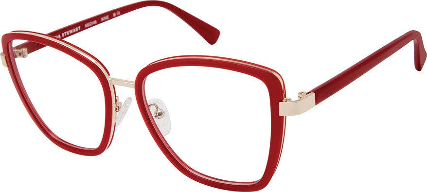 Martha Stewart MSO149 Ladies Eyeglasses, WINE RED-GOLD