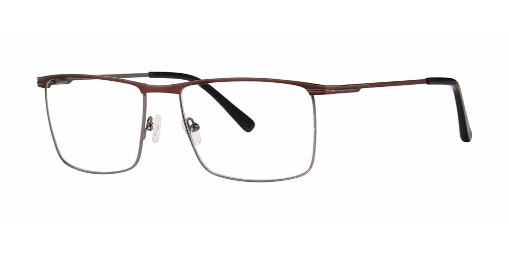 Big Mens Eyewear Club BIG SPACE Mens Eyeglasses, Brown-Gunmetal
