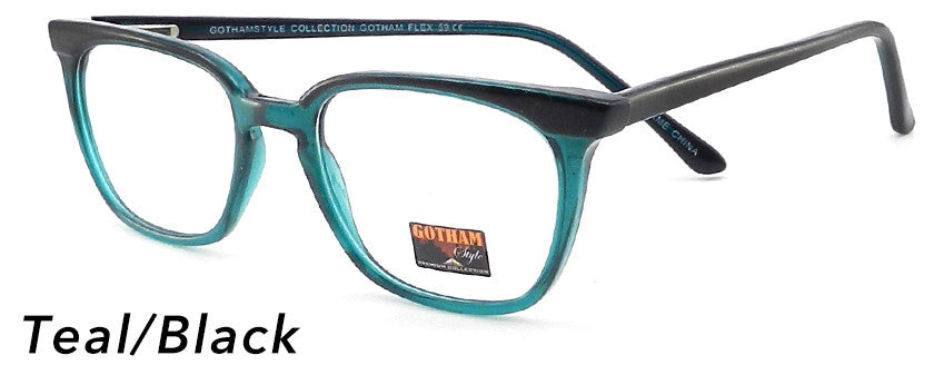 Smilen Eyewear Gotham Flex GothamStyle Flex 59 Eyeglasses, Teal-Black