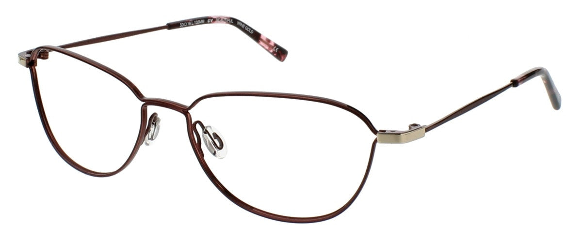 Aspire BEAUTIFUL Ladies Eyeglasses, Wine-gold