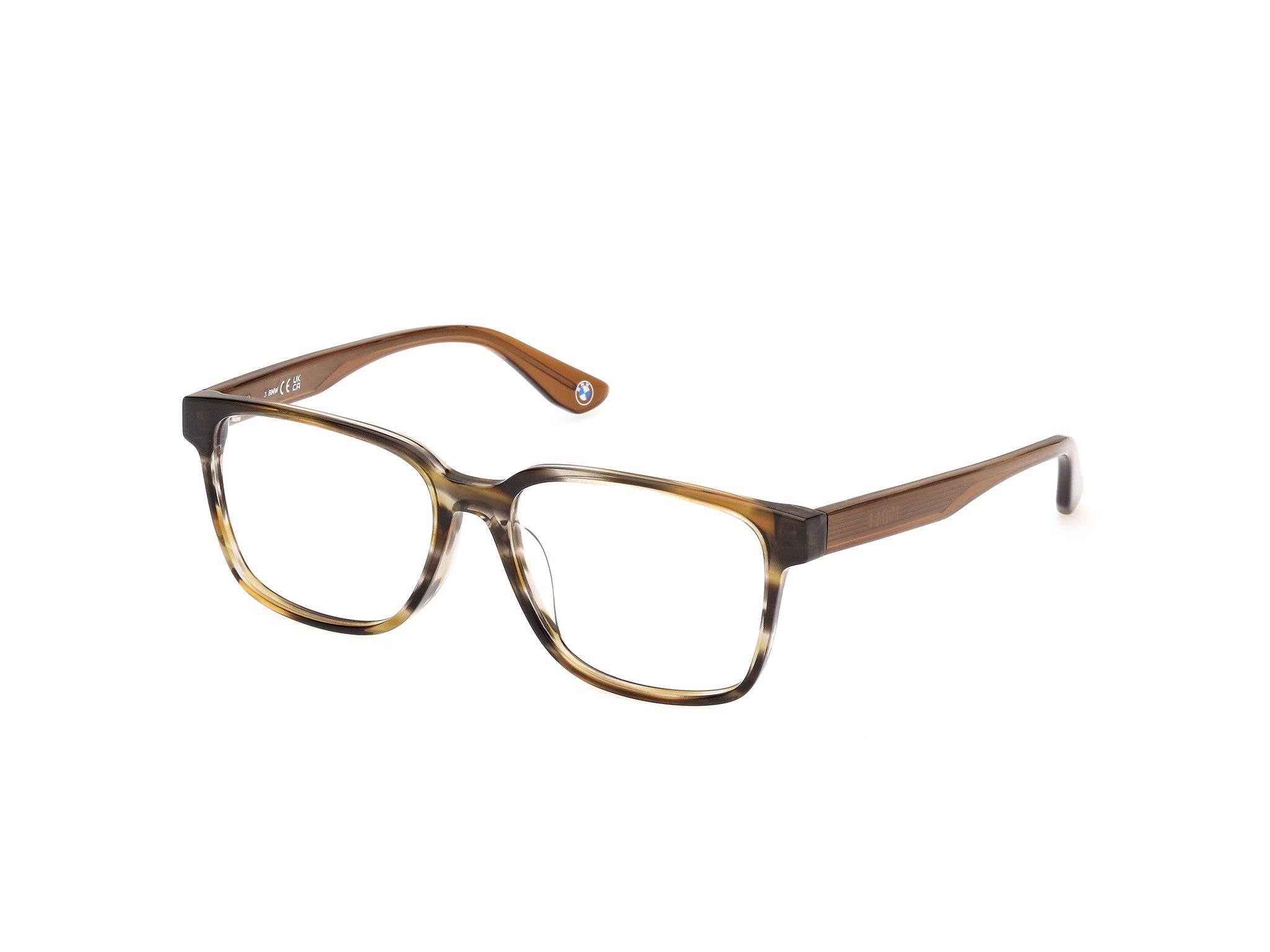 BMW Eyewear BW5080-H Mens Eyeglasses, 045 - Shiny Light Brown - Shiny Light Brown