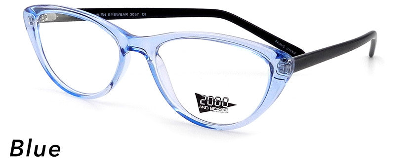 Smilen Eyewear 2000 & Beyond 2000 &amp; Beyond 3087 Eyeglasses, Blue