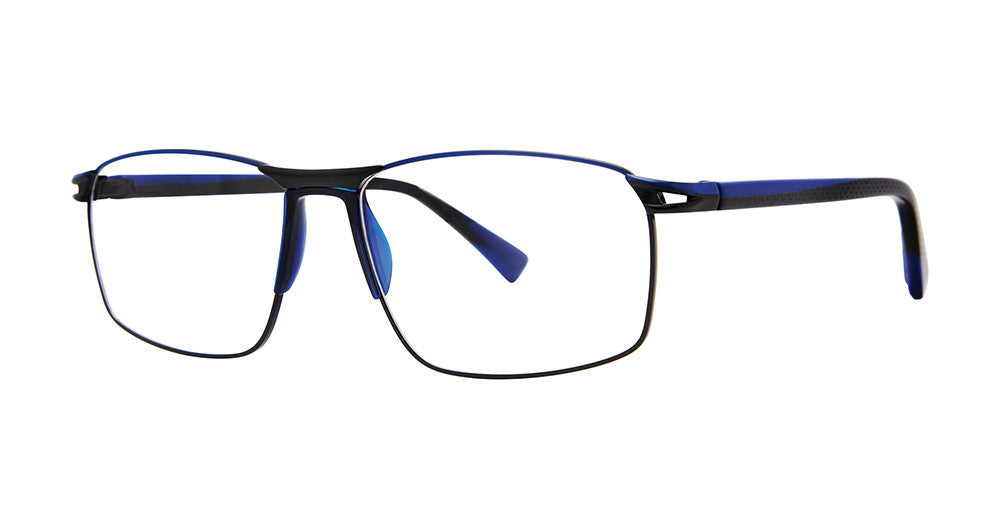Big Mens Eyewear Club BIG WARRIOR Mens Eyeglasses, Matte Black-Blue