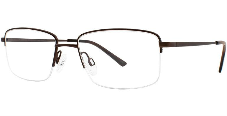 Match Eyewear 200 Semi Rimless Mens Eyeglasses, Brown