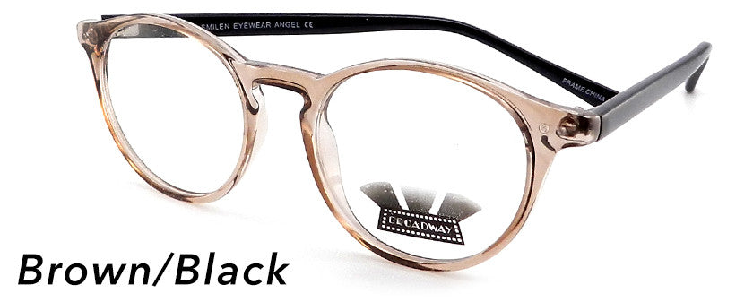 Smilen Eyewear Broadway Broadway Angel Eyeglasses, Brown-Black