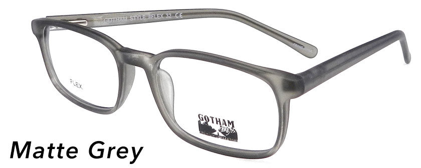 Smilen Eyewear Gotham Flex GothamStyle Flex Matte 32 Eyeglasses, Matte Grey