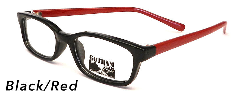 Smilen Eyewear Gotham Premium GothamStyle 209 Eyeglasses, Black-Red