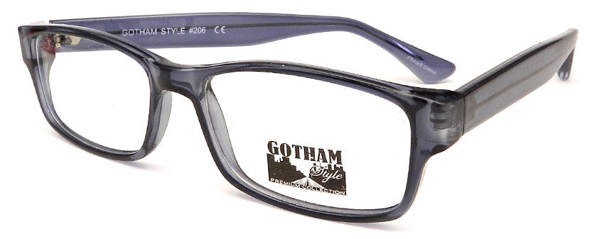 Smilen Eyewear Gotham Premium GothamStyle 206 Eyeglasses, Blue