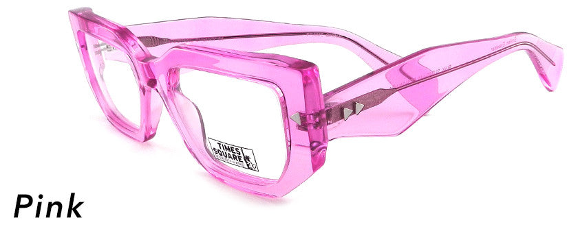 Smilen Eyewear Times Square Times Square Chunky Eyeglasses, Pink