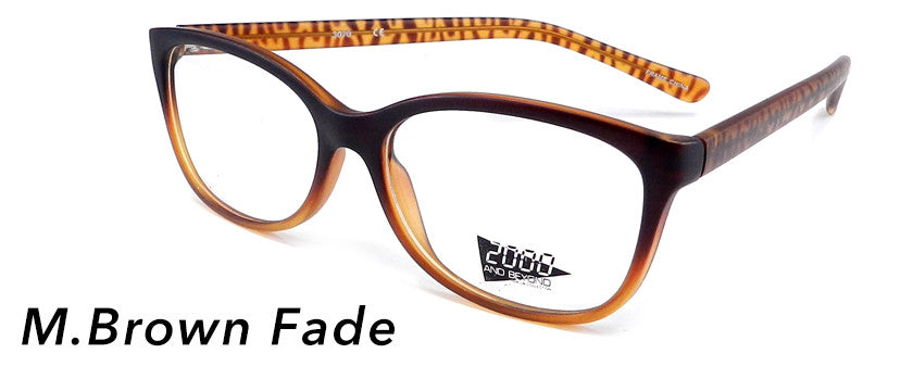 Smilen Eyewear 2000 & Beyond 2000 &amp; Beyond Matte 3070* Eyeglasses, Matte Brown Fade
