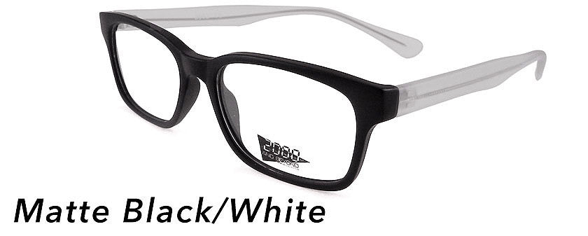 Smilen Eyewear 2000 & Beyond 2000 &amp; Beyond Matte 3062* Eyeglasses, Matte Black-White